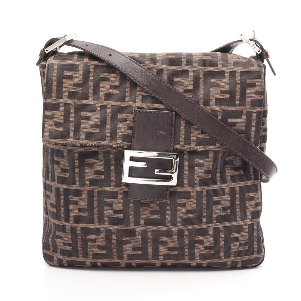 Fendi Zucca Shoulder Bag Canvas Leather #362900F11B